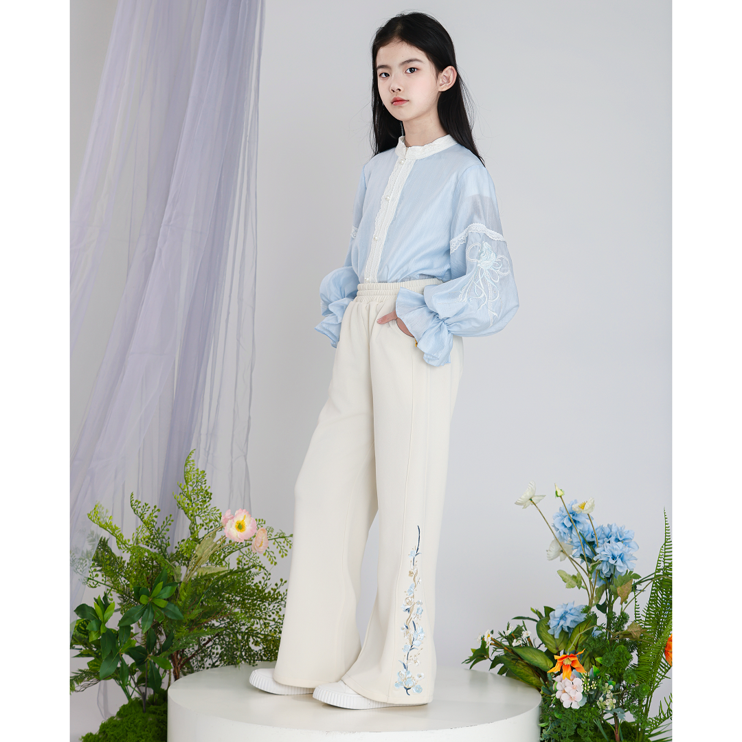 茉胭汉服 兰梦 裤子微喇裤重工刺绣2025春秋新款