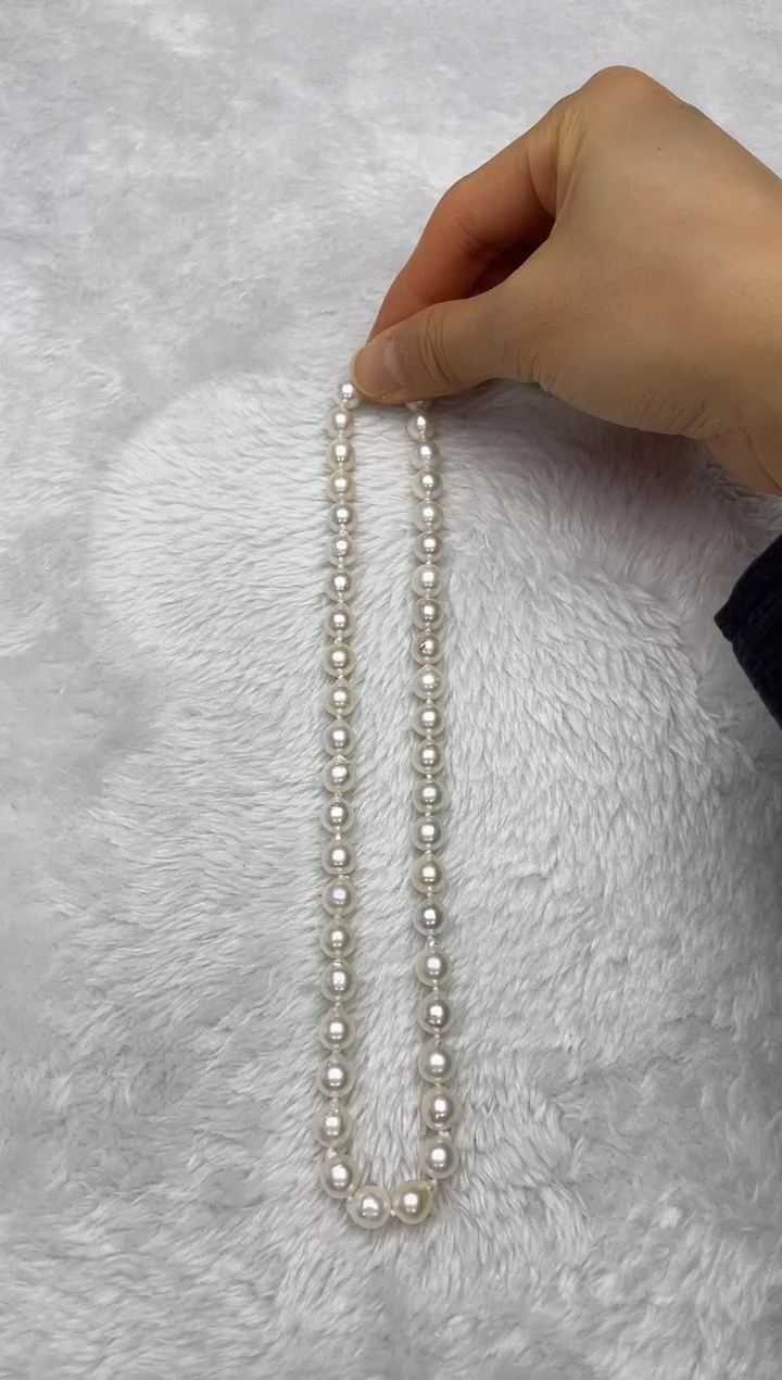 项链银S925镶嵌海水珍珠AK8-8.5mm