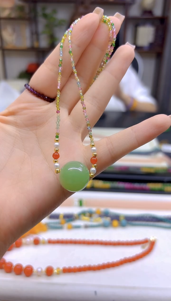 未镶嵌颈饰碧玺DIY款X510