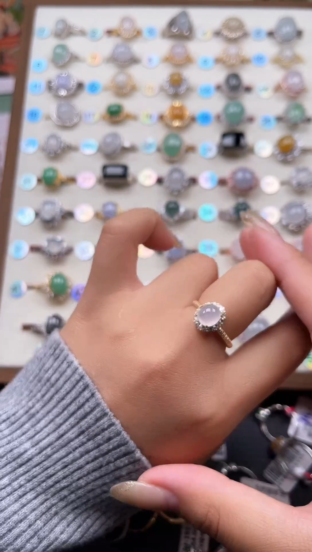 【闪购商品】翡翠戒指银S925镶嵌天然A货翡翠戒指