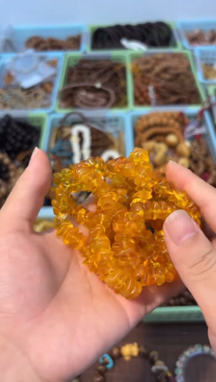 未镶嵌琥珀戒指金珀随行单圈