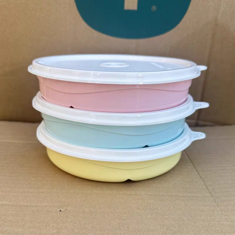 特百惠 350ml纤巧分格能量碗圆碗饭盒便携盒密封便当盒冷藏保鲜盒