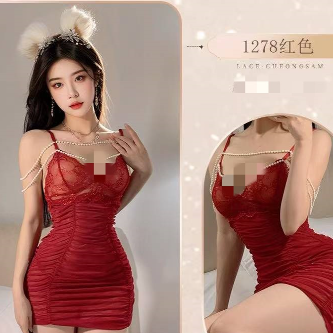 缠夜（80-150斤）性感内衣2025新款性感约会战袍大码小胸连体衣大尺