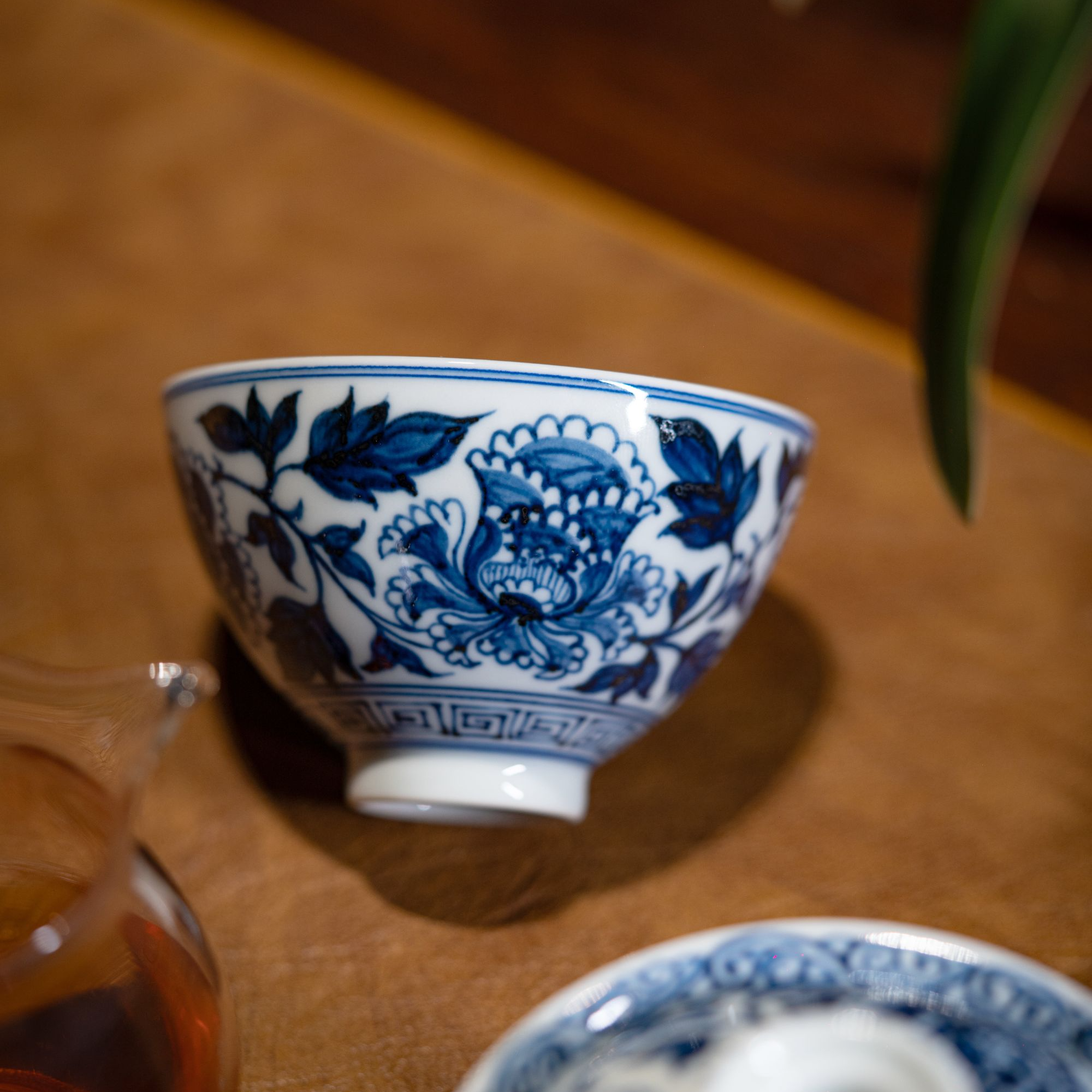 【文堇堂】青花系列 景德镇手工手绘 缠枝牡丹纹 茶器 607