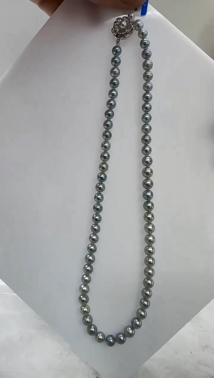 【闪购商品】海水珍珠DA未镶嵌灰珠串 t858