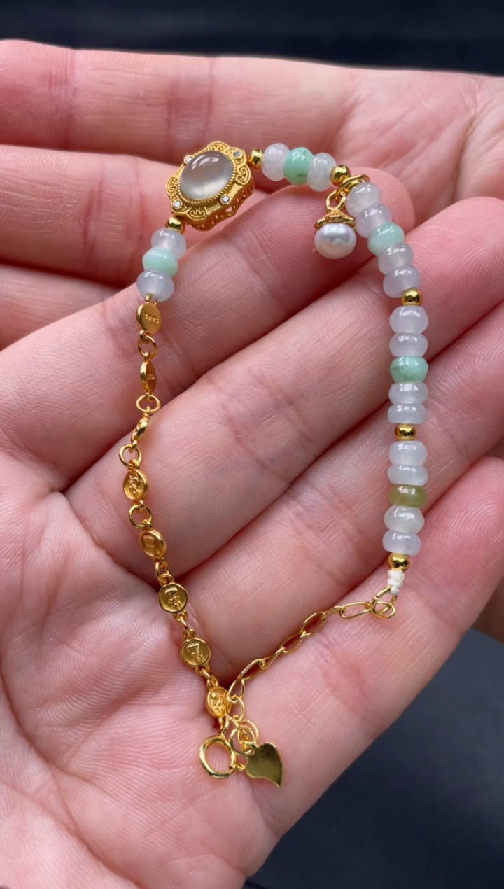 【闪购商品】翡翠手链银S925镶嵌124............