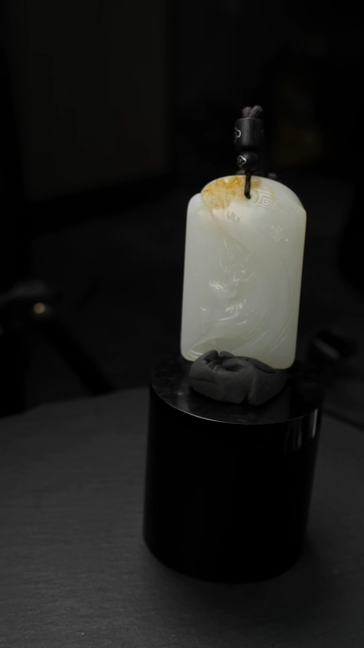 未镶嵌和田玉挂件白玉洒金皮挂件