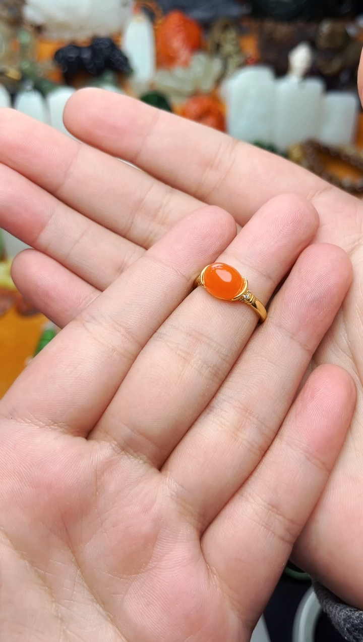 【闪购商品】南红玛瑙戒指银S925镶嵌戒指01