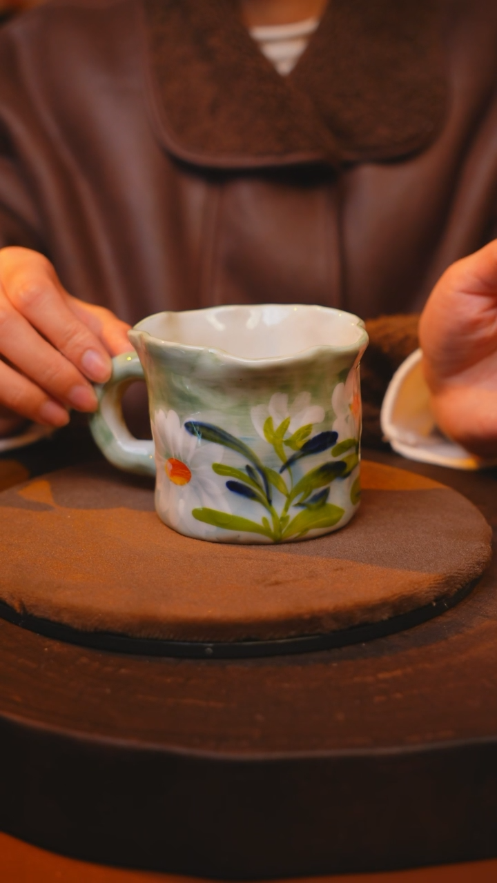 【闪购商品】瓷片景德镇手绘瓷器高温釉下彩----