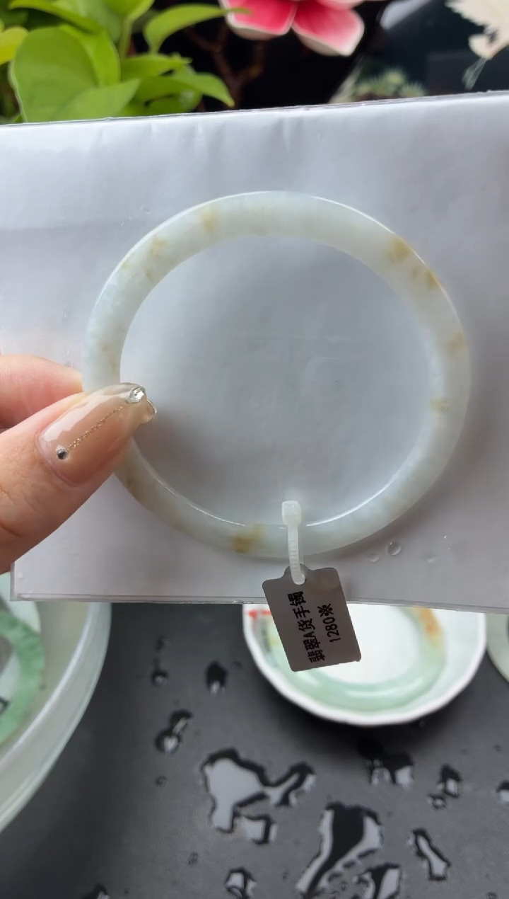 定制翡翠叮当镯定制未镶嵌6号手镯56