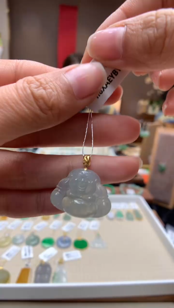 【闪购商品】翡翠颈饰18K金镶嵌佛公