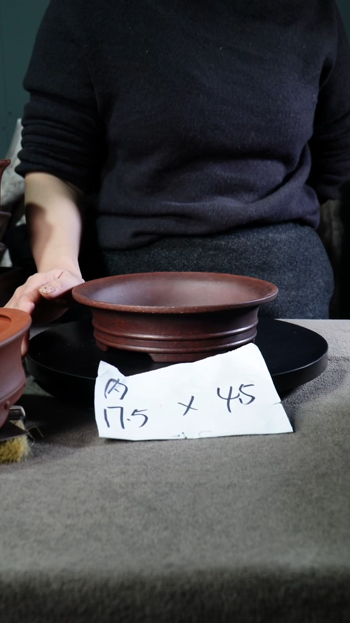 宜兴紫砂小花盆盆