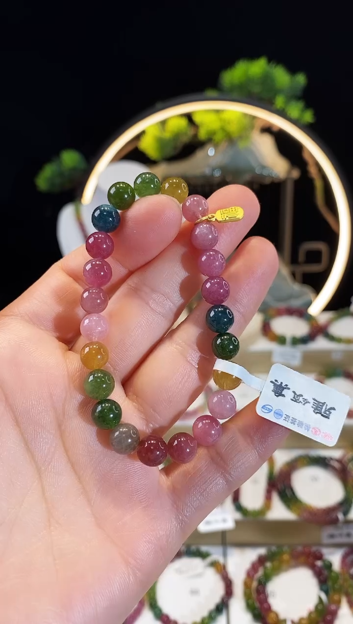 【闪购商品】碧玺手串未镶嵌 G2111素圈颜色微差