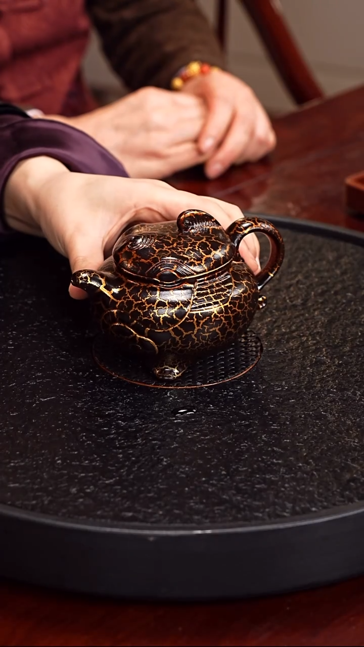 茶壶紫砂周锡芬 灵豹105 金贝烧 200毫升