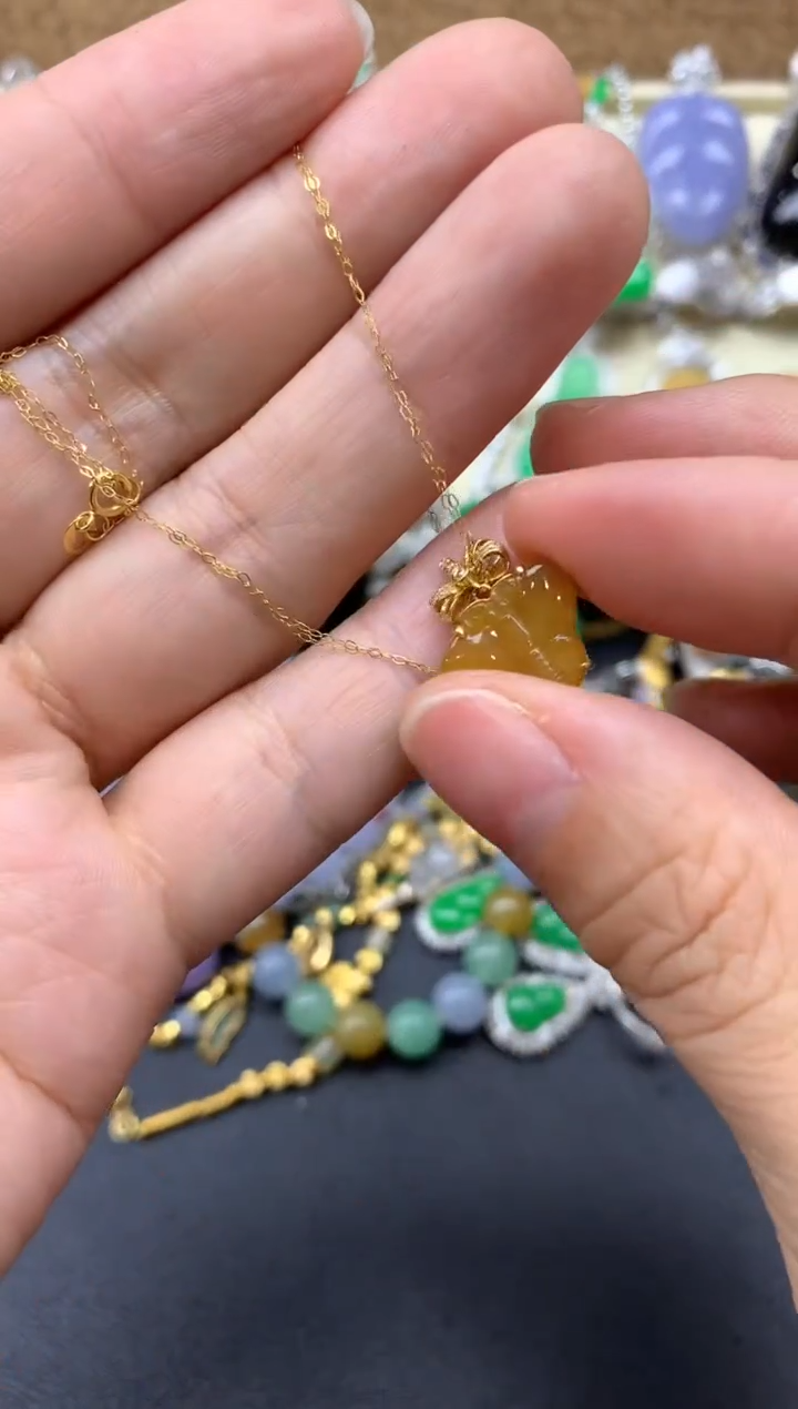 【闪购商品】翡翠颈饰18K金镶嵌279-中国好珍宝