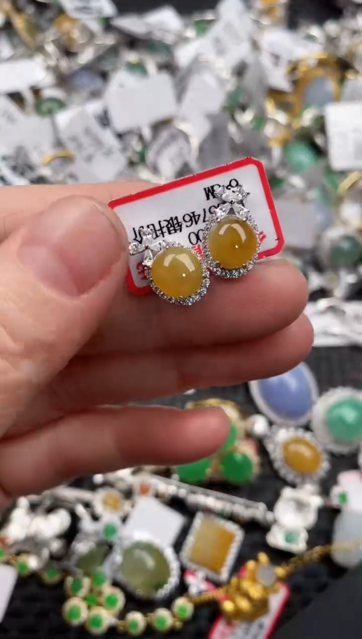 银S925镶嵌戒指翡翠12                  9