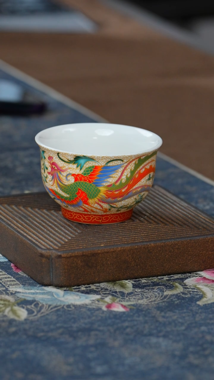 【闪购商品】【白瓷牡丹凤主人杯】【9西泠纸盒】