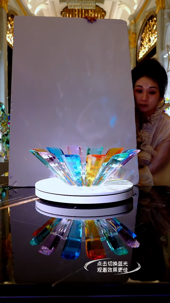 琉璃摆件LF0276太阳花大号果盘