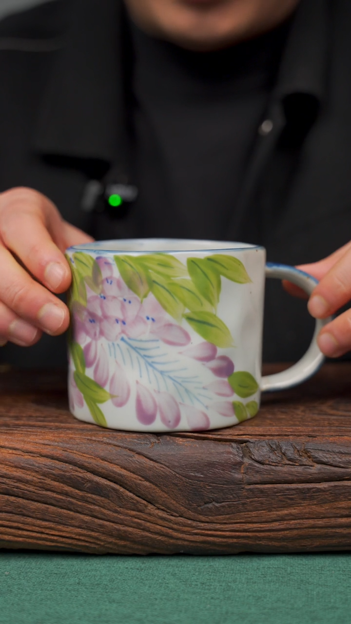 【闪购商品】瓷片63寻一缕瓷香杯釉下手工手绘瓷器