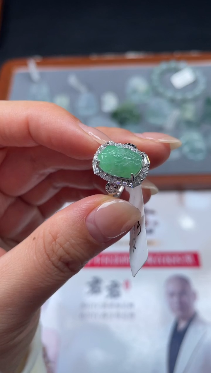 【闪购商品】定制翡翠银S925镶嵌03-10HDJT0154251