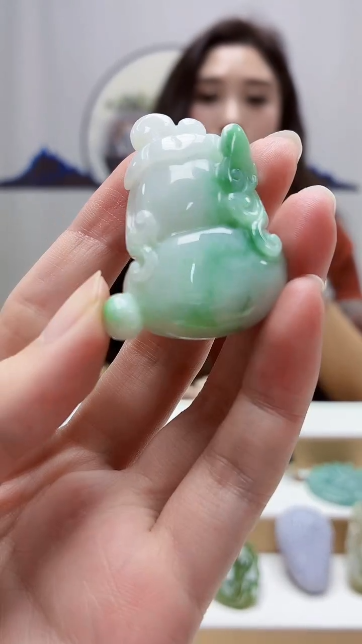 未镶嵌定制翡翠4829zm-毛货挂件葫芦16