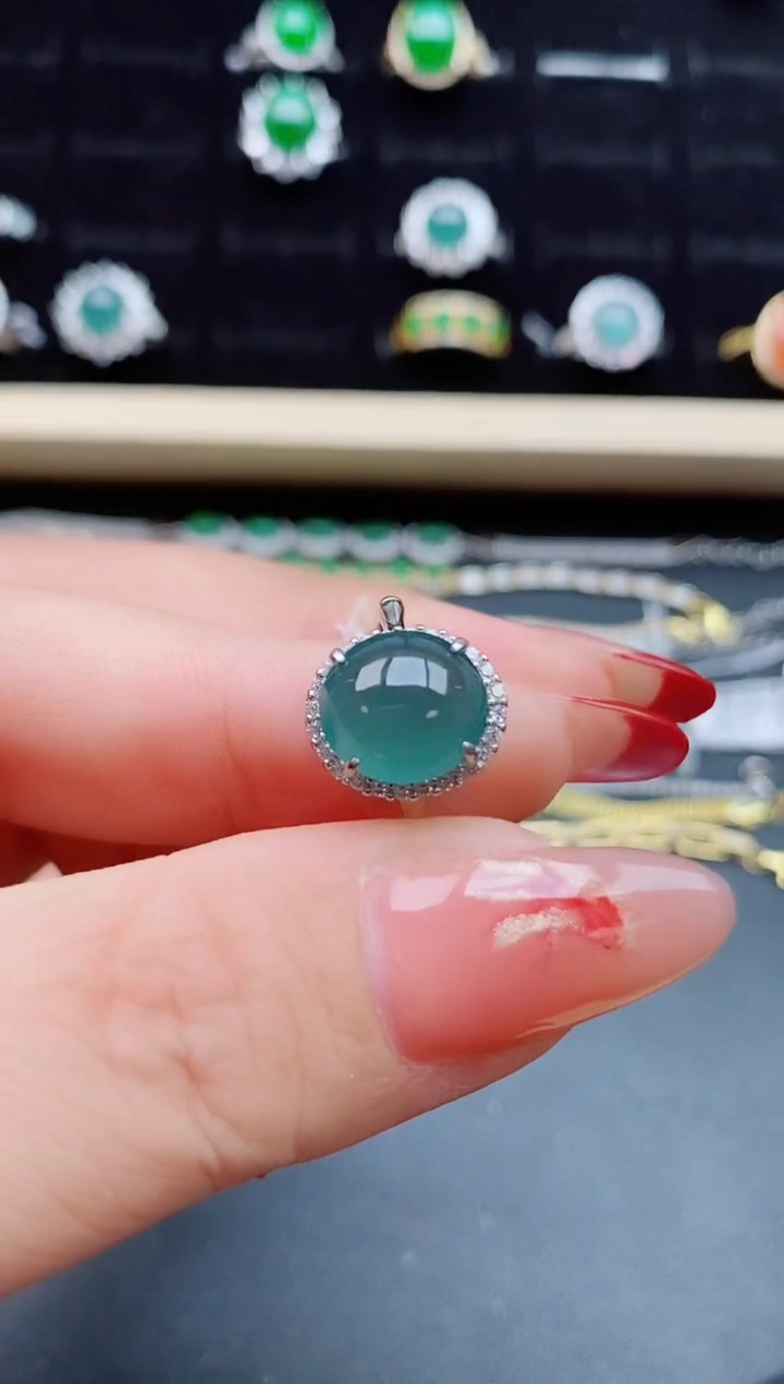【闪购商品】翡翠戒指银S925镶嵌321321