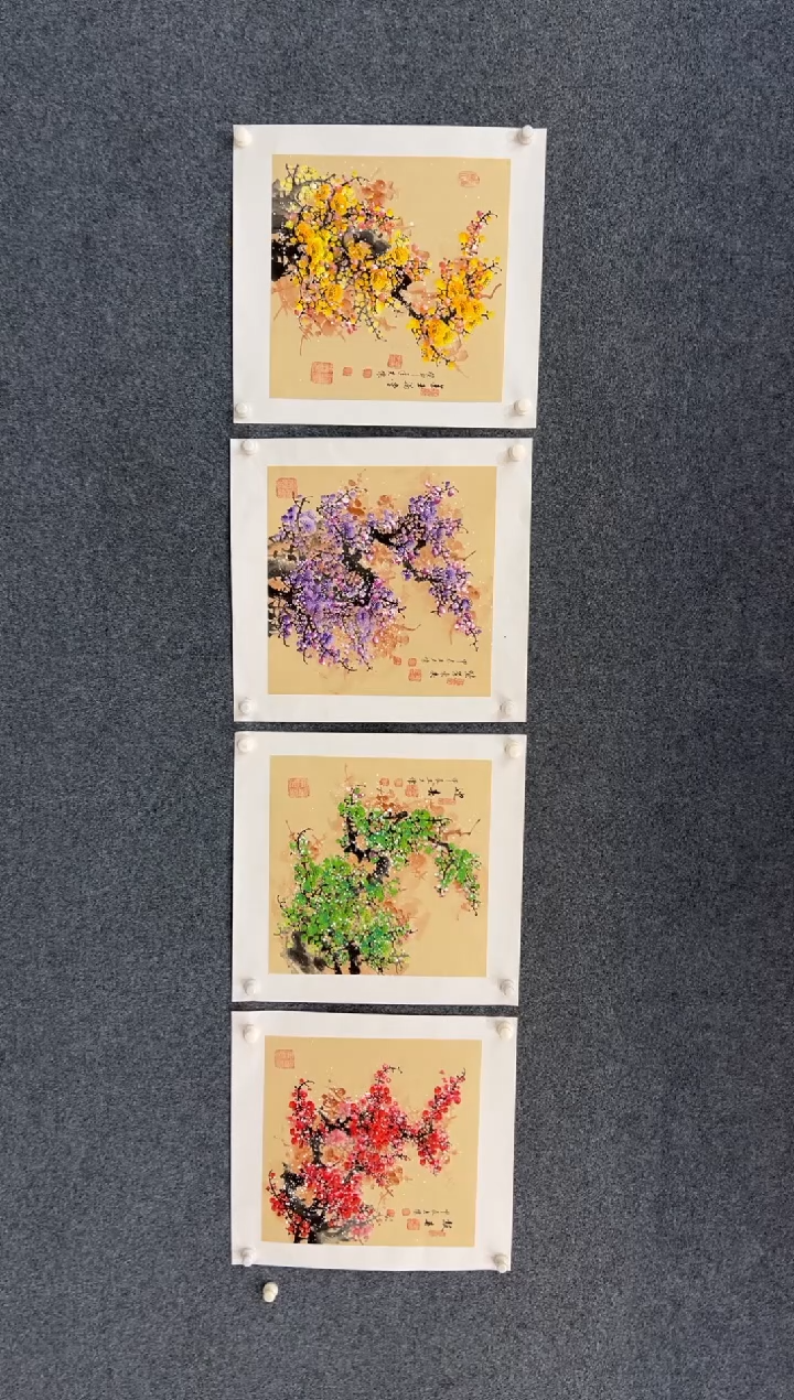 【闪购商品】国画王夫怀-50斗方内方-四副一套