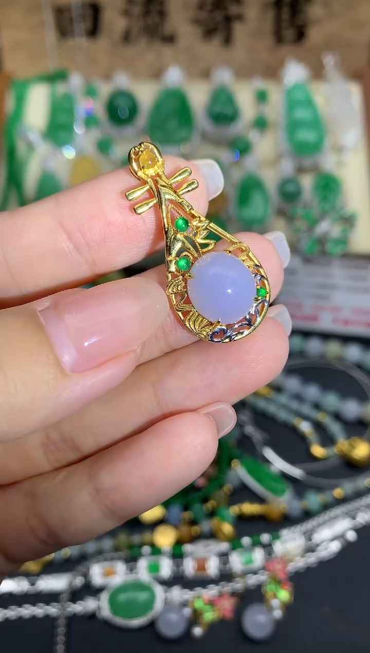 【闪购商品】翡翠颈饰18K金镶嵌403-中国好珍宝