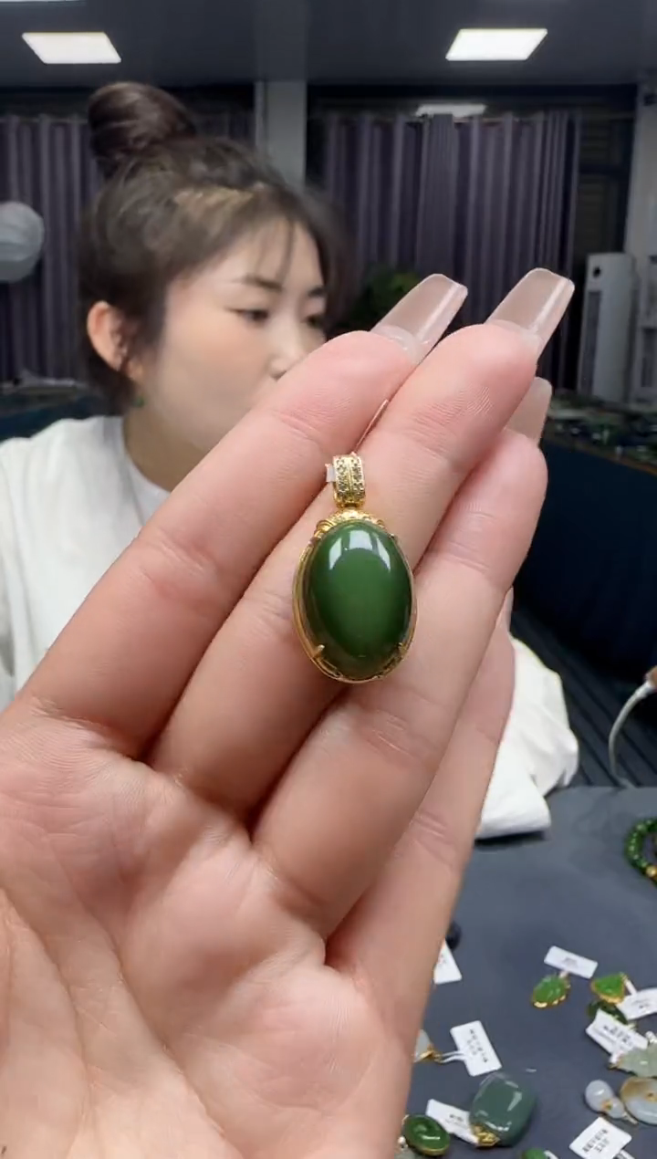 【闪购商品】和田玉挂件银S925镶嵌1