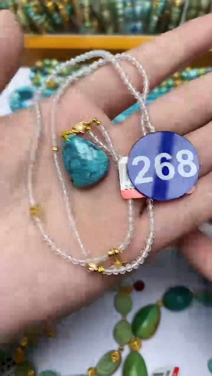 【闪购商品】绿松石项链银S925镶嵌268