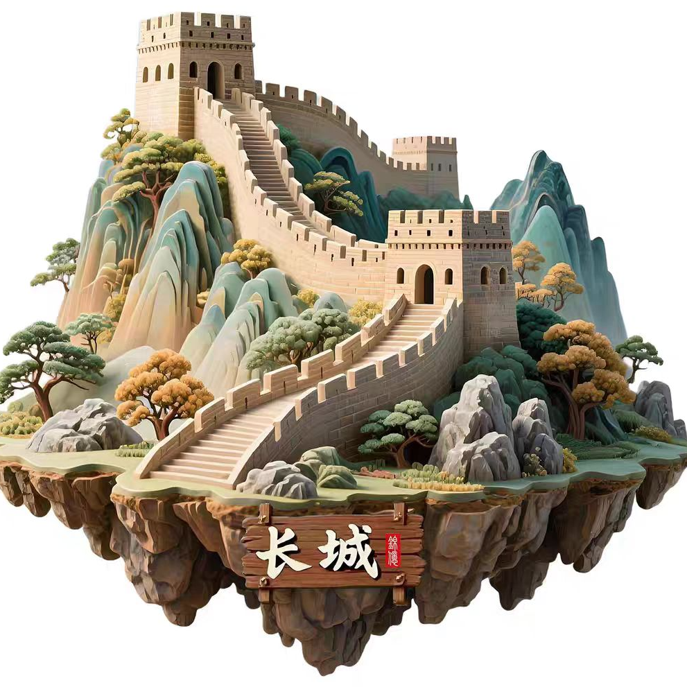 磁吸城市冰箱贴北京八达岭长城文创原创中国文化创意