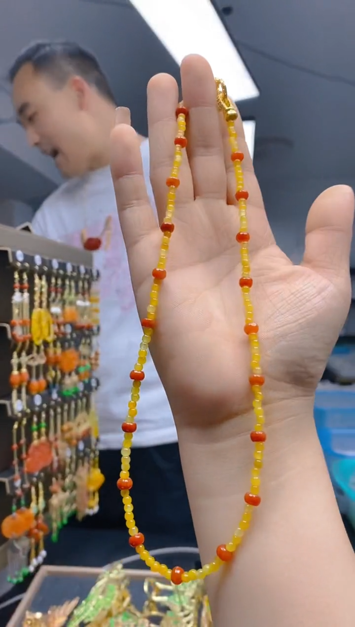 【闪购商品】翡翠耳饰合金110翡翠锁骨链