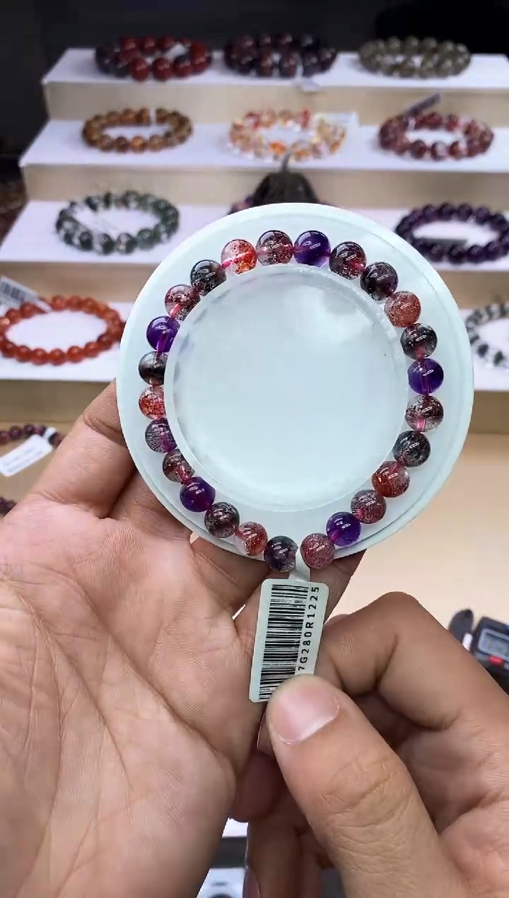 【闪购商品】水晶手链未镶嵌黑加仑超七单圈7m+