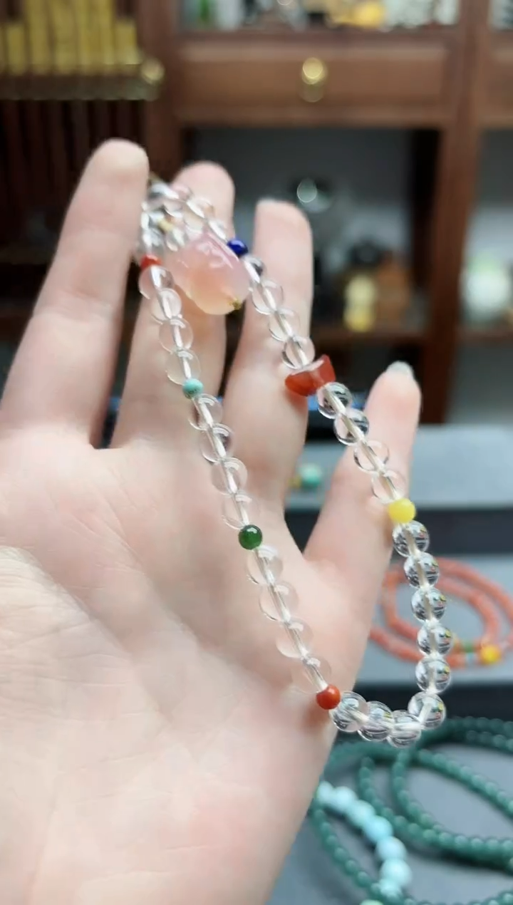 【闪购商品】水晶挂件未镶嵌白水晶多宝挂件 DN