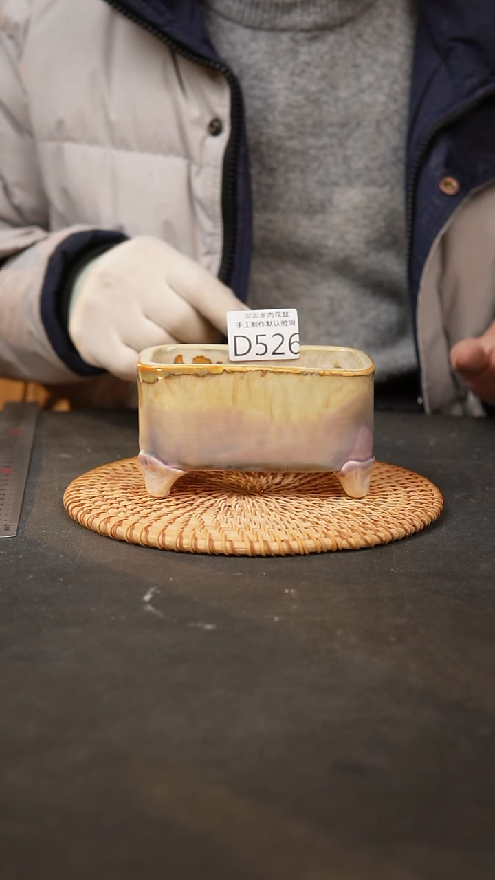 【闪购商品】瓷片526泥泥手工花盆