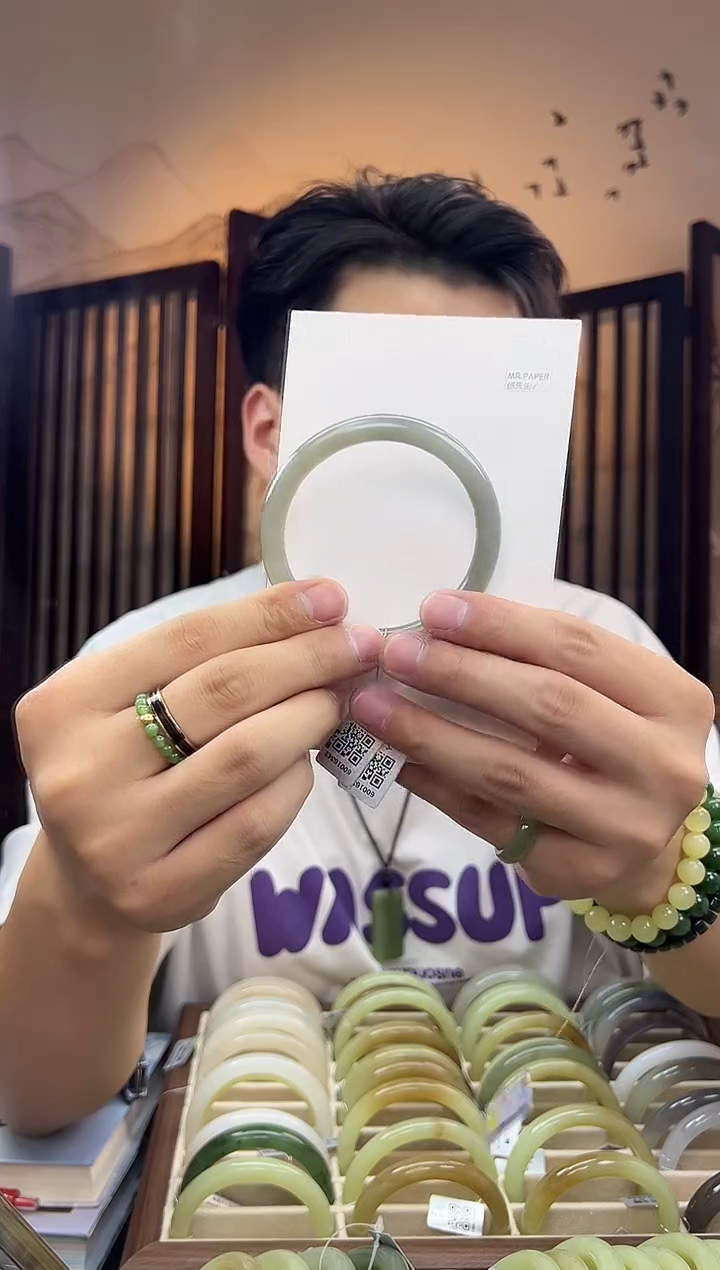 未镶嵌手镯和田玉59烟紫