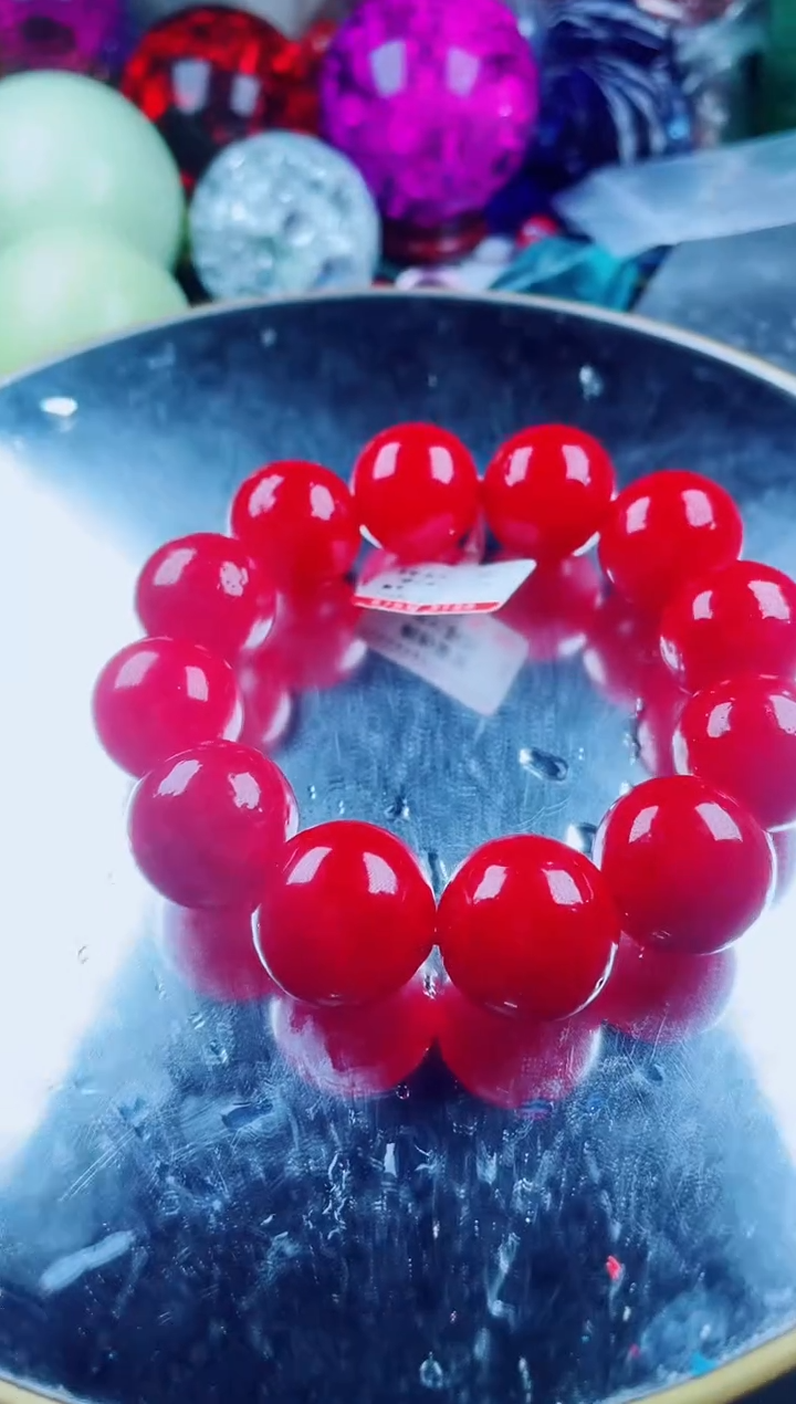 硅化珊瑚（珊瑚玉）手串未镶嵌红珊瑚手串卡20