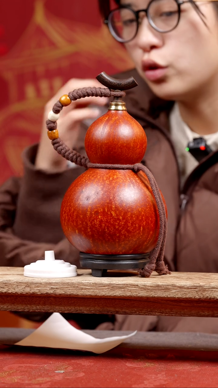 417号纯手工制作天然大漆真葫芦