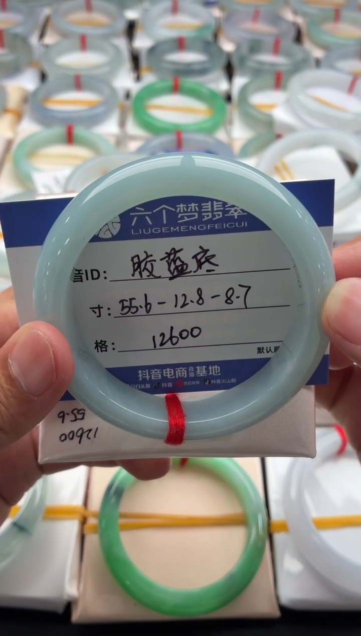 未镶嵌手镯翡翠胶蓝底 48小时鉴赏期