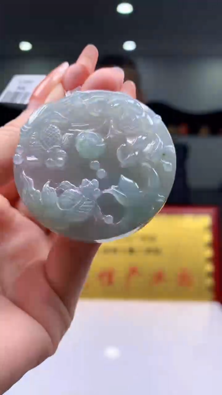 【闪购商品】定制翡翠未镶嵌1057ry-毛货挂件22