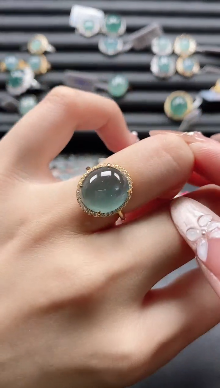 【闪购商品】翡翠戒指银S925镶嵌1111