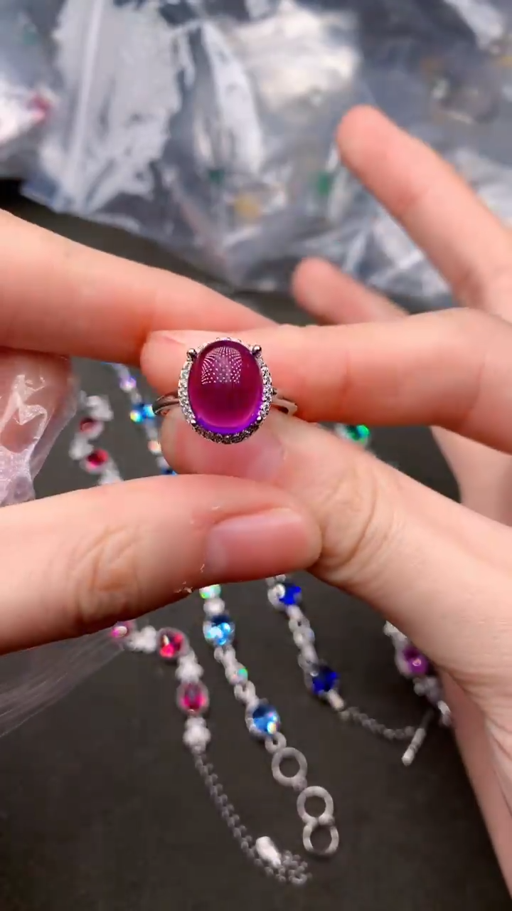 【闪购商品】紫晶戒指银S925镶嵌.........