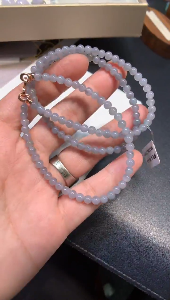 颈饰未镶嵌翡翠长串