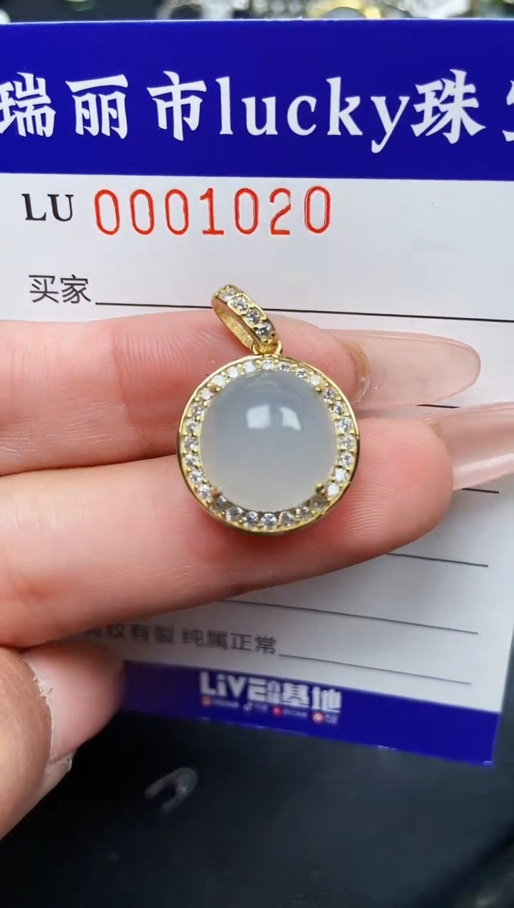 【闪购商品】翡翠颈饰银S925镶嵌1020