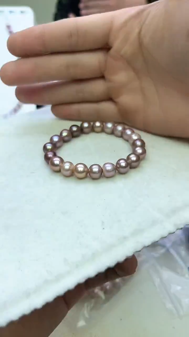 未镶嵌手链淡水珍珠紫色系手链