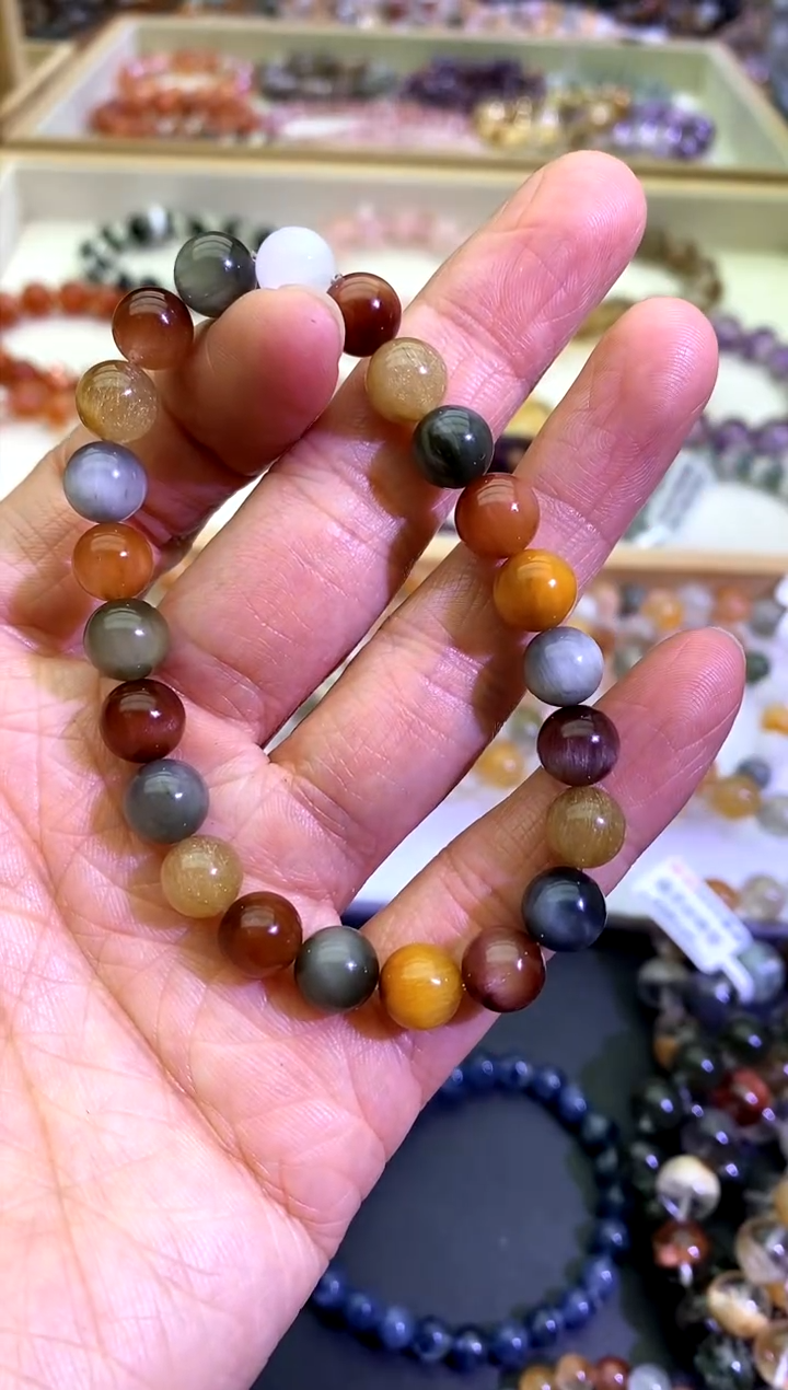 水晶手链未镶嵌彩兔毛8