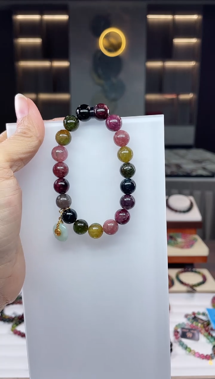 单圈手串未镶嵌碧玺（多样性发一条）Q