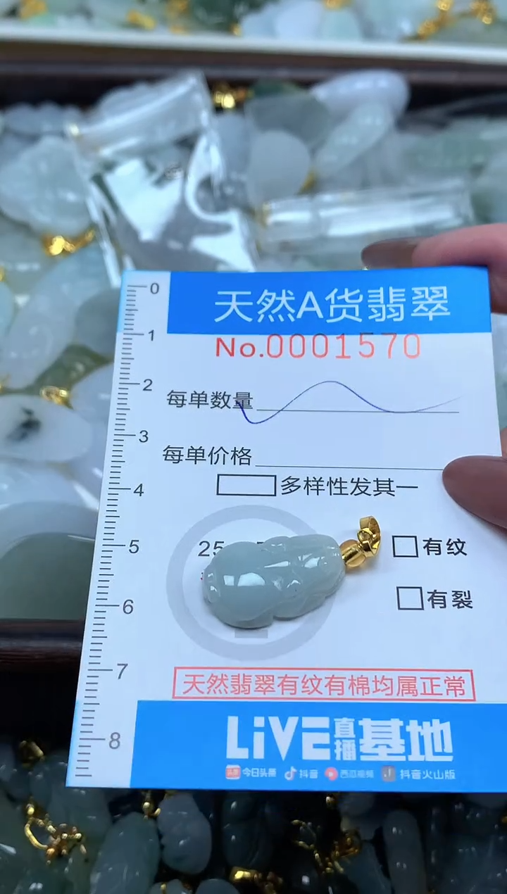 颈饰未镶嵌翡翠净货挂件-1570