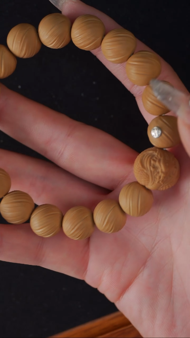 【闪购商品】猴头核桃吊坠定风珠双影蛇王银标款