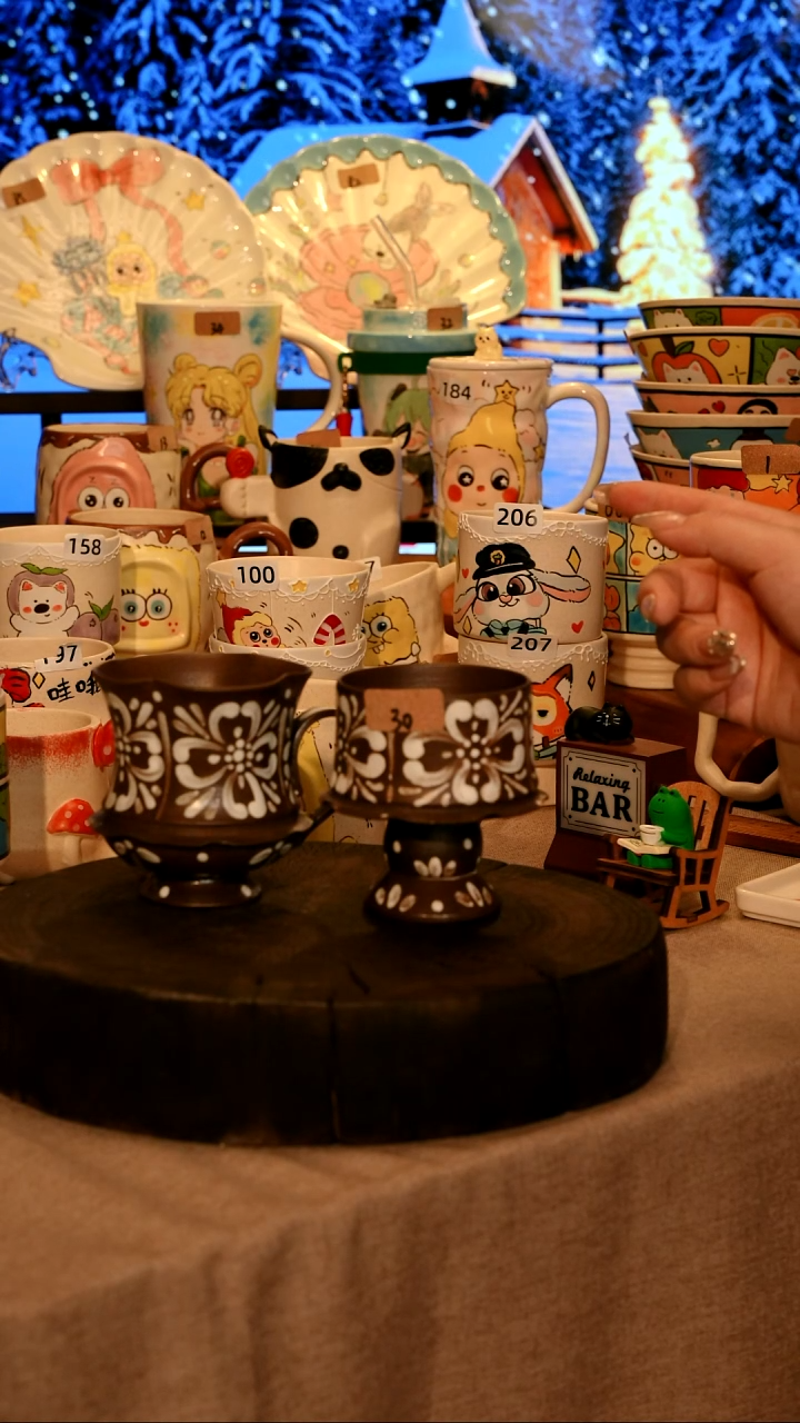 陶瓷030景德镇原创设计师款高温陶瓷手工手绘